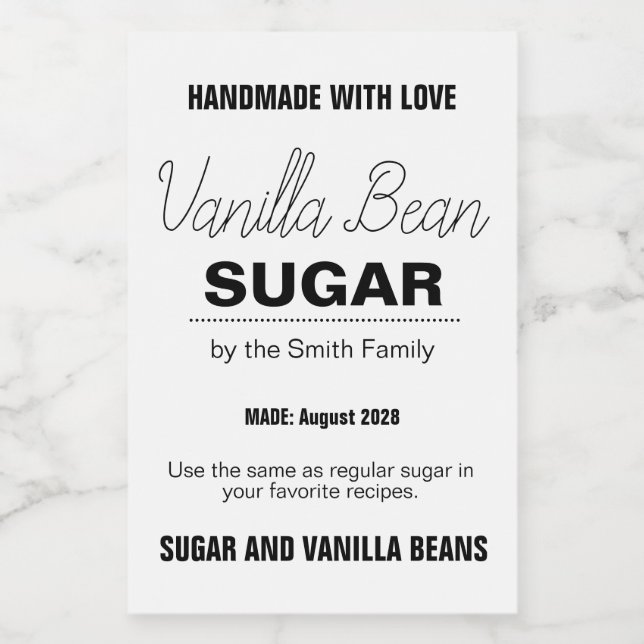 Vanilla Extract Modern Label Sticker VS101rt (Single Label)