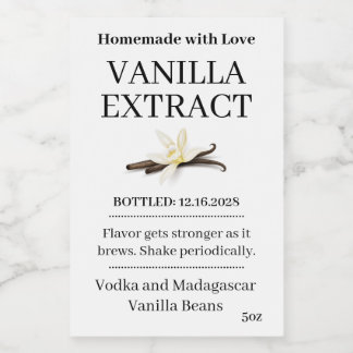 Vanilla Extract Modern Label Sticker ZVEG_101_01