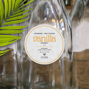 Vanilla Extract Personalised Bottling Label