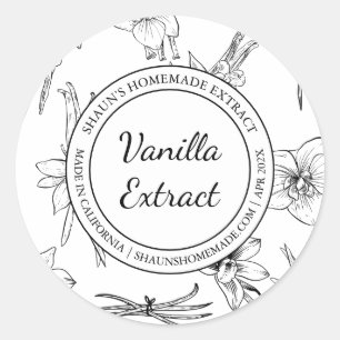 Vanilla Extract Sketch Modern label