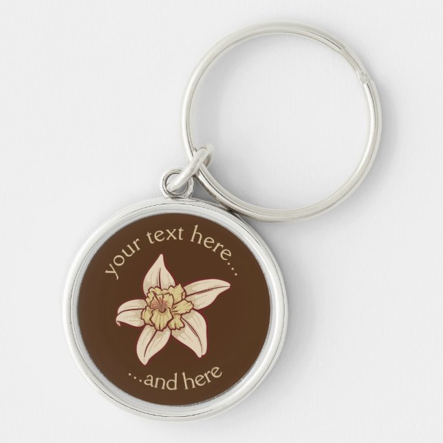 Vanilla Flower Icon Key Ring (Front)