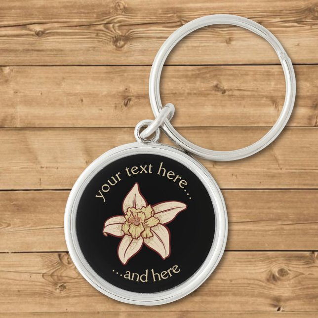 Vanilla Flower Icon Key Ring (Creator Uploaded)