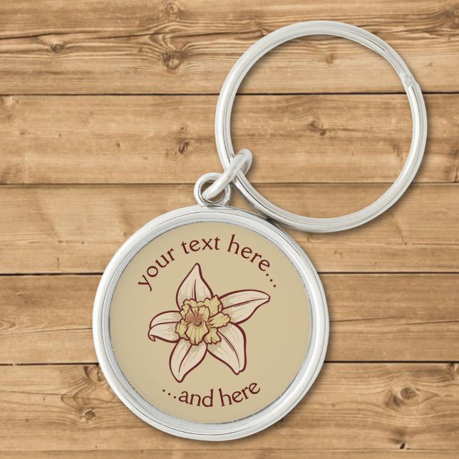 Vanilla Flower Icon Key Ring (Creator Uploaded)