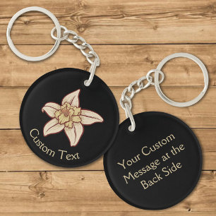 Vanilla Flower Icon Keychain