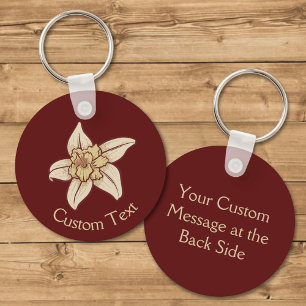 Vanilla Flower Icon Keychain