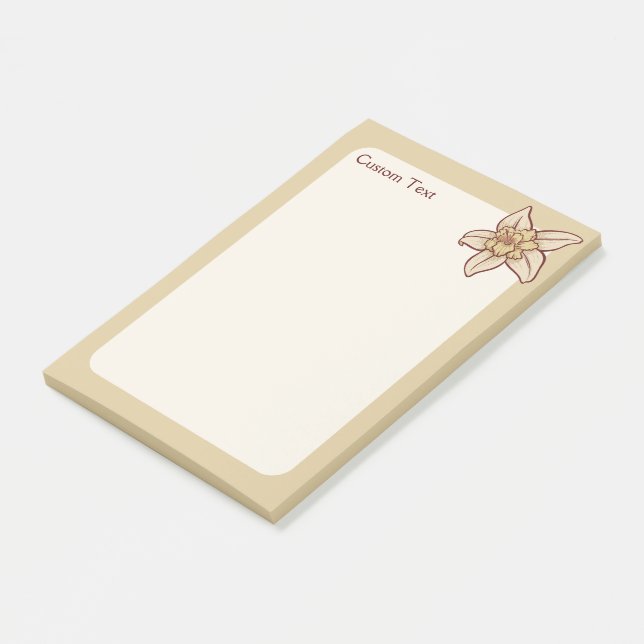 Vanilla Flower Icon Post-it Notes (Angled)