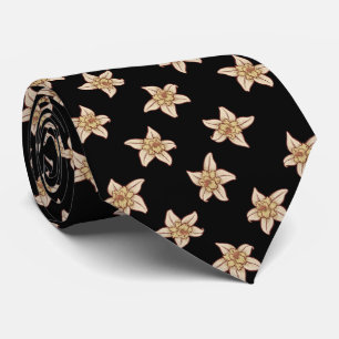 Vanilla Flower Pattern Tie