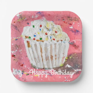 Vanilla Frosting Paper Plate