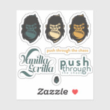 Vanilla Gorilla Custom-Cut Vinyl Sticker Set