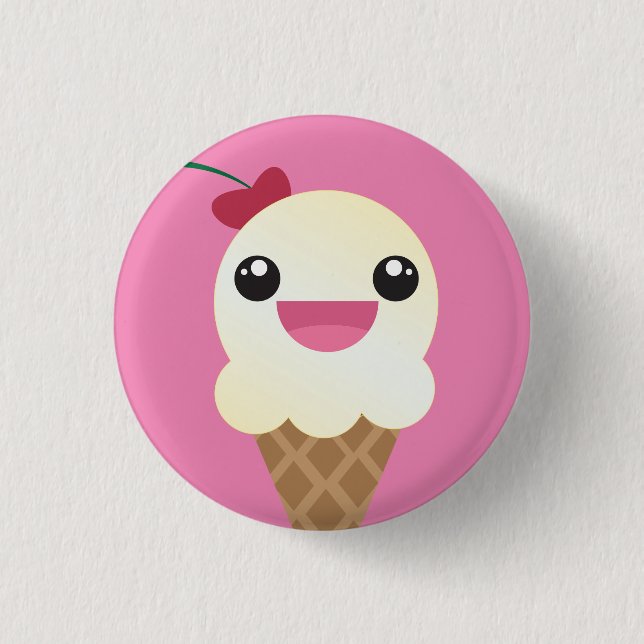 Vanilla Ice Cream Button (Front)