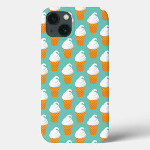 Vanilla Ice Cream Cone Pattern iPhone 13 Case