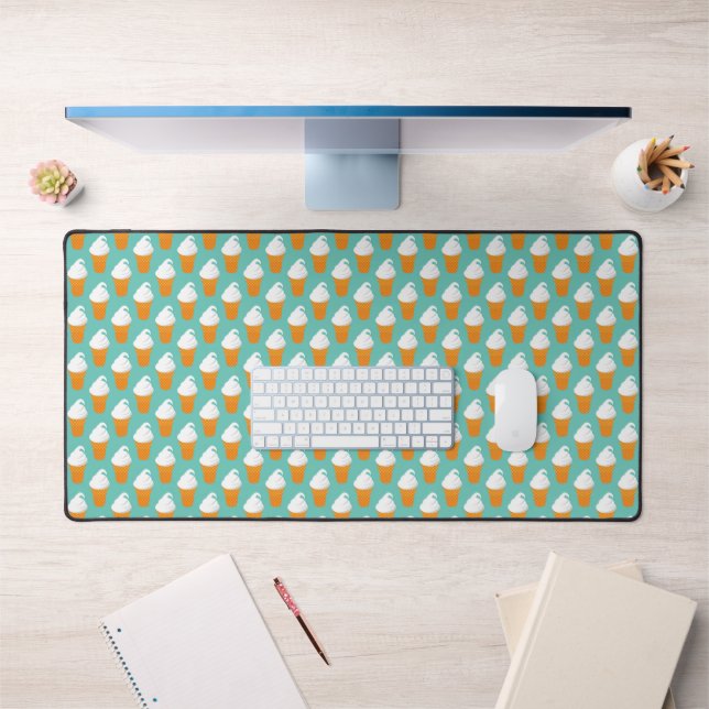 Vanilla Ice Cream Cone Pattern Desk Mat (Office 1)