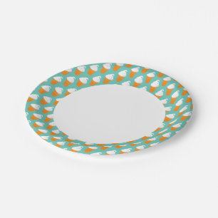Vanilla Ice Cream Cone Pattern Paper Plate