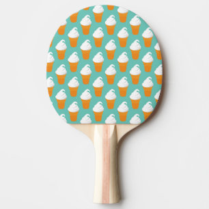 Vanilla Ice Cream Cone Pattern Ping Pong Paddle