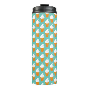 Vanilla Ice Cream Cone Pattern Thermal Tumbler