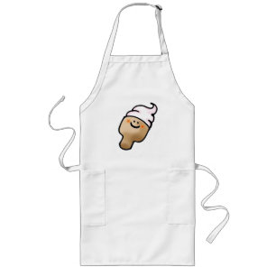 Vanilla ice cream long apron