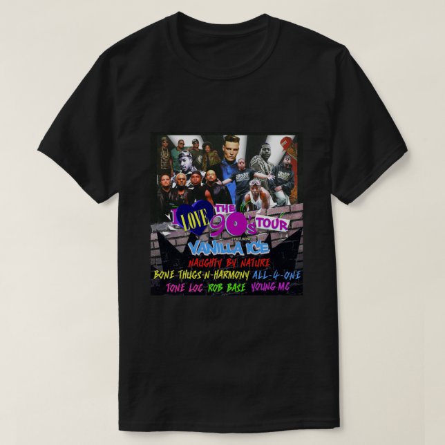 Vanilla Ice I Love the &x27;90s 2021 Summer Tour C T-Shirt (Design Front)