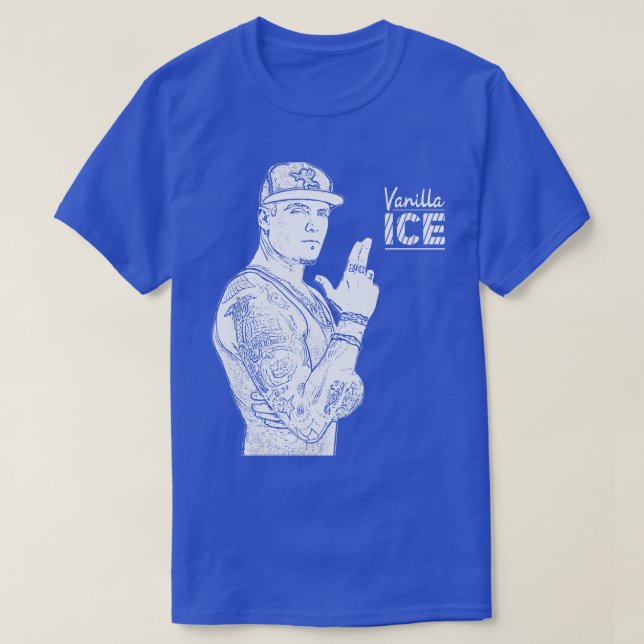 Vanilla Ice White retro T-Shirt (Design Front)