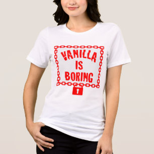 Vanilla Is Boring Collar Padlock © FB @ #  Tri-Blend Shirt