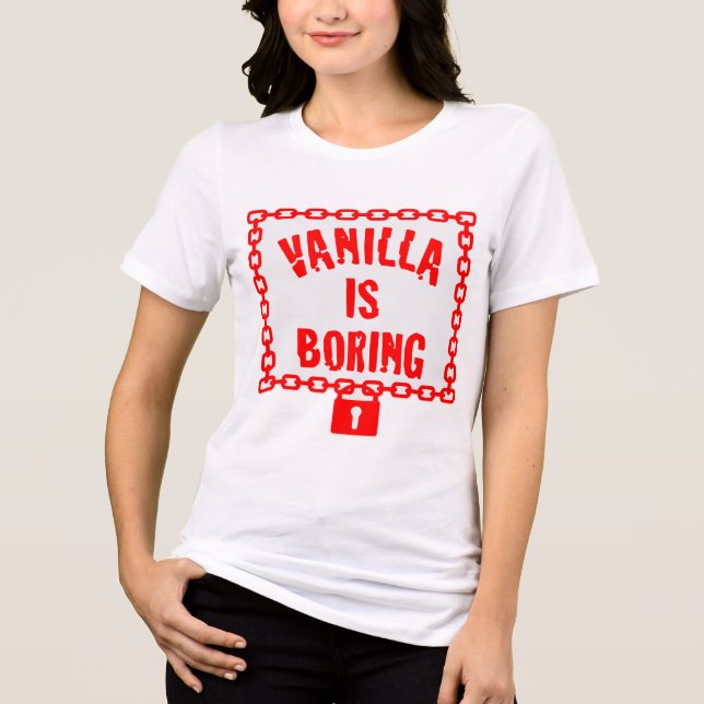 Vanilla Is Boring Collar Padlock © FB @ #  Tri-Blend Shirt (Front)
