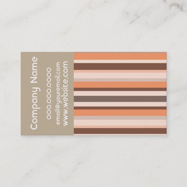 Vanilla Melon  Stripes Business Card (Front)
