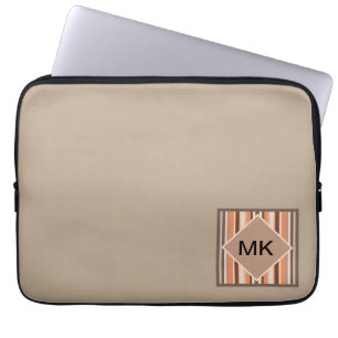 Vanilla Melon  Stripes Laptop Sleeve