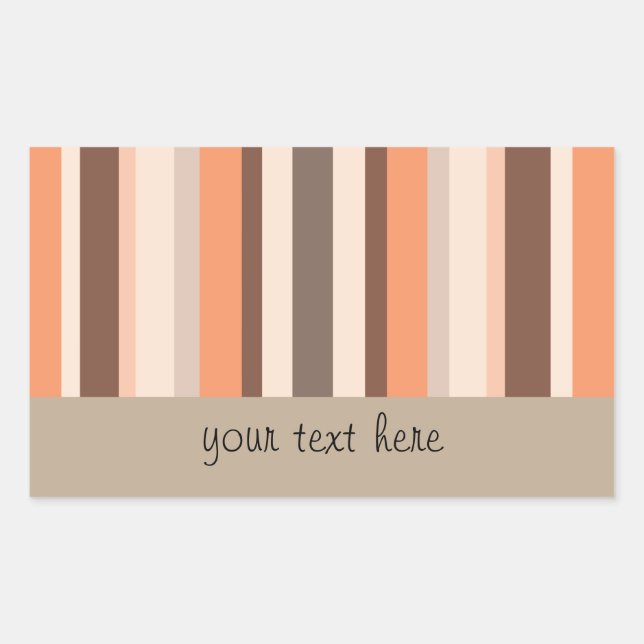 Vanilla Melon  Stripes Rectangular Sticker (Front)