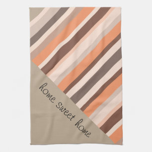 Vanilla Melon Stripes Tea Towel