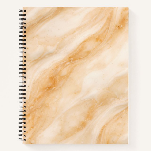 Vanilla Milkshake Marble Texture Notebook (Front)
