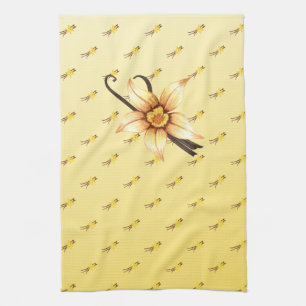 Vanilla Orchid and Vanilla Bean Tea Towel