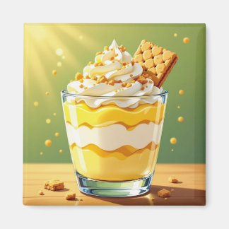 Vanilla Pudding and Whipped Cream Parfait  Magnet