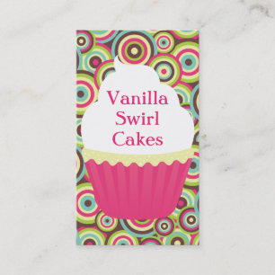 Vanilla Swirl Vertical Bizcard Business Card