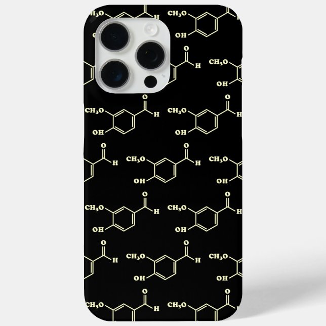 Vanilla Vanillin Molecular Chemical Formula Case-Mate iPhone Case (Back)