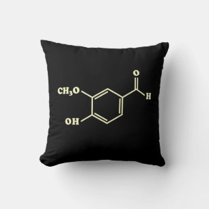 Vanilla Vanillin Molecular Chemical Formula Cushion