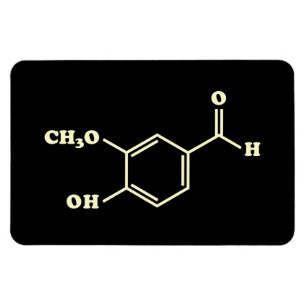 Vanilla Vanillin Molecular Chemical Formula Magnet