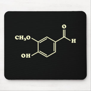 Vanilla Vanillin Molecular Chemical Formula Mouse Mat