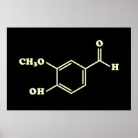 Vanilla Vanillin Molecular Chemical Formula