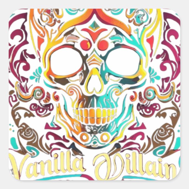 Vanilla Villain Square Sticker (Front)