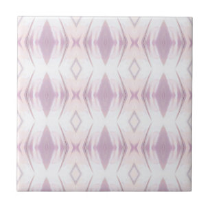 Vanilla white pink lavender geometric art design  tile