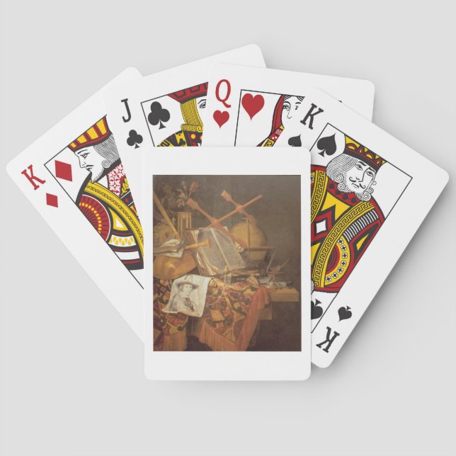 Vanitas (oil on canvas) playing cards (Back)