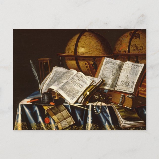 "Vanitas" Still Life - Adam Bernaert (1665) Postcard (Front)