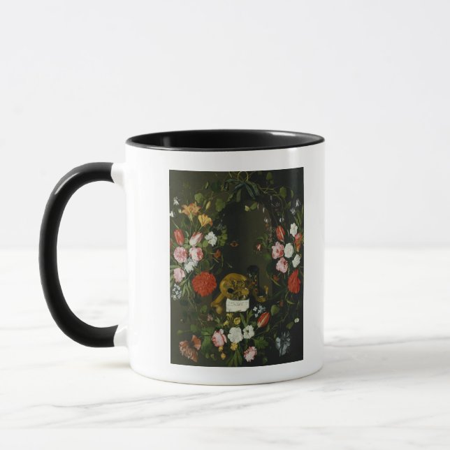 Vanitas Still Life with Flowers Mug (Left)