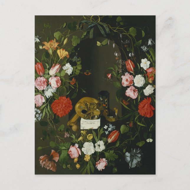 Vanitas Still Life with Flowers Postcard (Front)