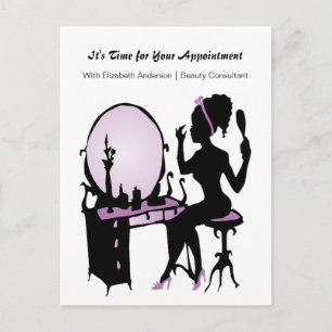 Vanity Beauty Appointment Reminder Postcard