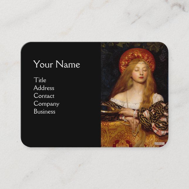 VANITY BEAUTY-FASHION COSTUME DESIGNER ,Black Business Card (Front)