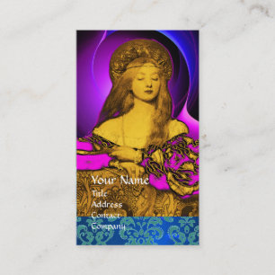 VANITY BEAUTY-FASHION COSTUME DESIGNER Blue Damask Business Card