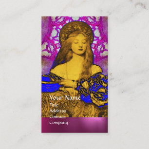 VANITY BEAUTY-FASHION COSTUME DESIGNER Pink Purple Business Card