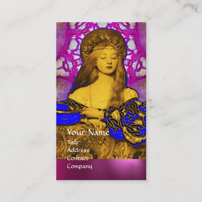 VANITY BEAUTY-FASHION COSTUME DESIGNER Pink Purple Business Card (Front)