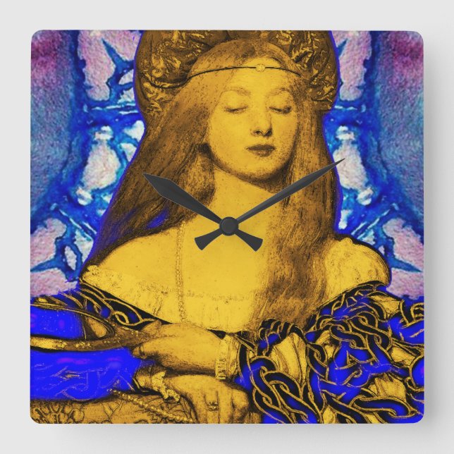 VANITY BEAUTY-FASHION COSTUME DESIGNER SQUARE WALL CLOCK (Front)