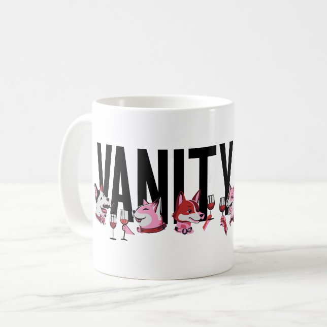 Vanity Fur Magazine Party RED Coffee Mug (Front Left)